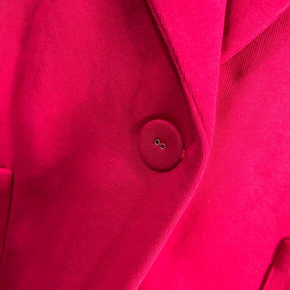 Susan Graver Weekend Regular Marina Knit Blazer Rich Fuchsia Size 1X - Picture 8 of 10